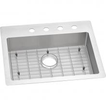 Elkay ECTSRAD25226TBG4 - 18 Gauge Stainless Steel 25'' x 22'' x 6'' Single Bowl Dual Mount Ki