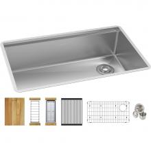 Elkay EFRU30169RTWC - 16 Gauge Stainless Steel 31.5'' x 18.5'' x 9'' Crosstown Workstation
