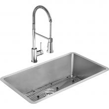 Elkay EFRU311610TFC - 16 Gauge Stainless Steel 32.5'' x 18'' x 10'' Single Bowl Undermount