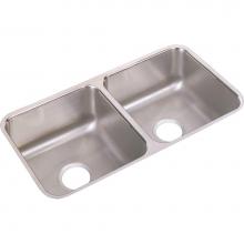 Elkay ELUH3116 - 18 Gauge Stainless Steel 31.75'' x 16.5'' x 7.5'' Double Bowl Underm