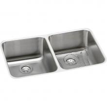 Elkay ELUH311810DBG - 18 Gauge Stainless Steel 30.75'' x 18.5'' x 10'' Double Bowl Undermo