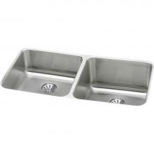 Elkay ELUH311810LPD - 18 Gauge Stainless Steel 30.75'' x 18.5'' x 10'' Double Bowl Undermo