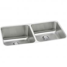 Elkay ELUH311810RPD - 18 Gauge Stainless Steel 30.75'' x 18.5'' x 10'' Double Bowl Undermo