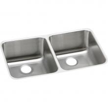 Elkay ELUH311810 - 18 Gauge Stainless Steel 30.75'' x 18.5'' x 10'' Double Bowl Undermo