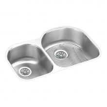 Elkay ELUH311910LDBG - 18 Gauge Stainless Steel 31.25'' x 20'' x 10'' Double Bowl Undermoun