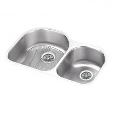 Elkay ELUH311910RDBG - 18 Gauge Stainless Steel 31.25'' x 20'' x 10'' Double Bowl Undermoun