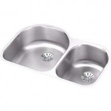 Elkay ELUH3119RPD - 18 Gauge Stainless Steel 31.25'' x 20'' x 7.5'' Double Bowl Undermou