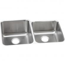 Elkay ELUHAD312050R - 18 Gauge Stainless Steel 31.25'' x 20.5'' x 4.875'' Double Bowl Unde