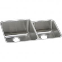 Elkay ELUH3121R - 18 Gauge Stainless Steel 30.75'' x 21'' x 9.875'' Double Bowl Underm