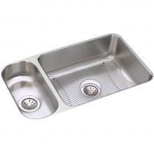 Elkay ELUH3219DBG - 18 Gauge Stainless Steel 32.25'' x 18.25'' x 7.75'' Double Bowl Unde