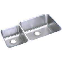 Elkay ELUH3520L - 18 Gauge Stainless Steel 35.25'' x 20.5'' x 9.875'' Double Bowl Unde