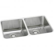 Elkay ELUH361710DBG - 18 Gauge Stainless Steel 35.75'' x 18.5'' x 10'' Double Bowl Undermo