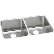 Elkay ELUH361710 - 18 Gauge Stainless Steel 35.75'' x 18.5'' x 10'' Double Bowl Undermo
