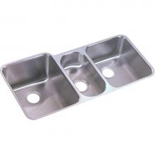Elkay ELUH4020 - 18 Gauge Stainless Steel 40'' x 20.5'' x 9.875'' Triple Bowl Undermo