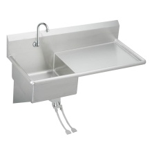 Elkay ESS4924RFC - Stainless Steel 49-1/2'' x 24'' x 10 Wall Hung Service Sink Kit