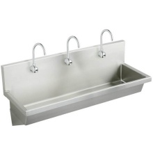 Elkay EWMA6020SACTMC - Stainless Steel 60'' x 20'' x 8'' Wall Hung Multiple Station Hand Wa