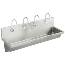 Elkay EWMA9620SACC - Stainless Steel 96'' x 20'' x 8'' Wall Hung Multiple Station Hand Wa