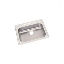 Elkay GE125212 - 22 Gauge Stainless Steel 25'' x 21.25'' x 5.375'' Single Bowl Drop-i