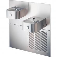 Elkay 8633083883 - Halsey Taylor Contour Bi-Level Fountain, Non-Filtered 8 GPH Stainless