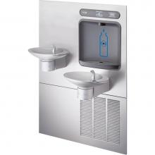 Elkay HTHB-OVLSER-I - Halsey Taylor HydroBoost Bottle Filling Station & Bi-Level Integral OVL-II Fountain Non-Filter