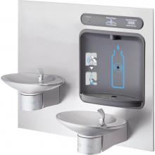 Elkay HTHBWF-OVLSEBP-I - Halsey Taylor HydroBoost Bottle Filling Station & Bi-Level Integral OVL-II Fountain Filtered N