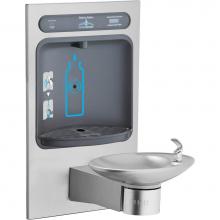 Elkay HTHBWF-OVLEBP-I - Halsey Taylor HydroBoost Bottle Filling Station & Integral OVL-II Fountain Filtered Non-Refrig