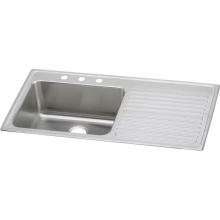 Elkay ILGR4322L3 - 18 Gauge Stainless Steel 43'' x 22'' x 10'' Single Bowl Drop-in Kitc