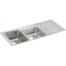 Elkay ILGR5422L1 - 18 Gauge Stainless Steel 54'' x 22'' x 10'' Double Bowl Drop-in Kitc