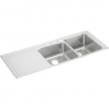 Elkay ILGR5422R3 - 18 Gauge Stainless Steel 54'' x 22'' x 10'' Double Bowl Drop-in Kitc