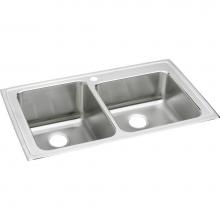Elkay LGR37221 - 18 Gauge Stainless Steel 37'' x 22'' x 10'' Double Bowl Drop-in Kitc