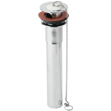 Elkay LK175 - 1-1/2'' Drain Fitting Chrome Plated Brass with Rubber Stopper Ring and Chain