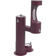Elkay LK4420BF1LDBFRKPUR - Outdoor ezH2O Lower Bottle Filling Station, Bi-Level Pedestal with Pet Station NonFilter, NonRefri