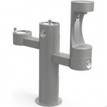 Elkay LK4430BF1LGRY - Outdoor ezH2O Lower Bottle Filling Station Tri-Level Pedestal, Non-Filtered Non-Refrigerated Gray