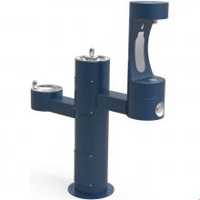 Elkay LK4430BF1MBLU - Outdoor ezH2O Middle Bottle Filling Station Tri-Level Pedestal, Non-Filtered Non-Refrigerated Blue