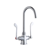Elkay LK500LGN05T6 - Single Hole with Concealed Deck Laminar Flow Faucet with 5'' Gooseneck Spout 6'&apo