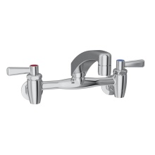 Elkay LK940AT08L2S - Foodservice 8'' Centerset Wall Mount Faucet with 8'' Arc Tube Spout 2'&ap