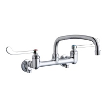 Elkay LK940AT12T6S - Foodservice 8'' Centerset Wall Mount Faucet with 12'' Arc Tube Spout 6in Wrist