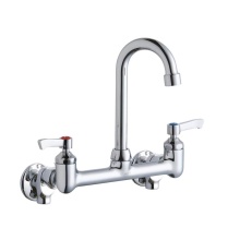 Elkay LK940GN04L2S - Scrub/Handwash 8'' Centerset Wall Mount Faucet with 4'' Gooseneck Spout 2&apos