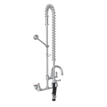 Elkay LK943AF10LC - 8'' Centerset Wall Mount Faucet 44'' Flexible Hose with 1.2 GPM Spray Head + 1
