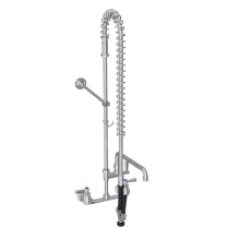 Elkay LK943AF12LC - 8'' Centerset Wall Mount Faucet 44'' Flexible Hose with 1.2 GPM Spray Head + 1