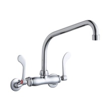 Elkay LK945HA10T4T - Foodservice 3-8'' Adjustable Centers Wall Mount Faucet w/10'' High Arc Spout 4