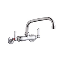 Elkay LK945TS08L2T - Foodservice 3-8'' Adjustable Centers Wall Mount Faucet w/8'' Tube Spout 2&apos