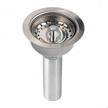 Elkay LKJ35 - 3-1/2'' Drain Fitting Stainless Steel Body with Strainer Basket Matte Finish