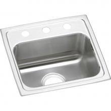 Elkay LR17160 - 18 Gauge Stainless Steel 17'' x 16'' x 7.625'' Single Bowl Drop-in K