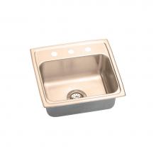 Elkay LR19181-CU - CuVerro Antimicrobial Copper 19'' x 18'' x 7-5/8'', Single Bowl Drop