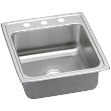 Elkay LRQ2022OS4 - Lustertone Classic Stainless Steel 19-1/2'' x 22'' x 7-5/8'', OS4-Ho