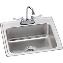 Elkay LR2219SC - 18 Gauge Stainless Steel 22'' x 19.5'' x 7.625'' Single Bowl Drop-in