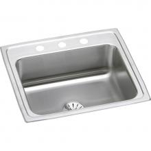Elkay LR2219PD2 - Lustertone Classic Stainless Steel 22'' x 19-1/2'' x 7-5/8'', Single