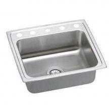 Elkay LR2219X - 18 Gauge Stainless Steel 22'' x 19.5'' x 7.625'' Single Bowl Drop-in