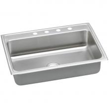 Elkay LRQ31221 - 18 Gauge Stainless Steel 31'' x 22'' x 7.625'' Single Bowl Top Mount